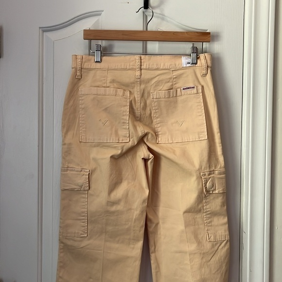 Hudson | Rosalie Bleached Sand High-Rise Wide Leg Cropped Cargo Pant Size 29/8 - Picture 5 of 12